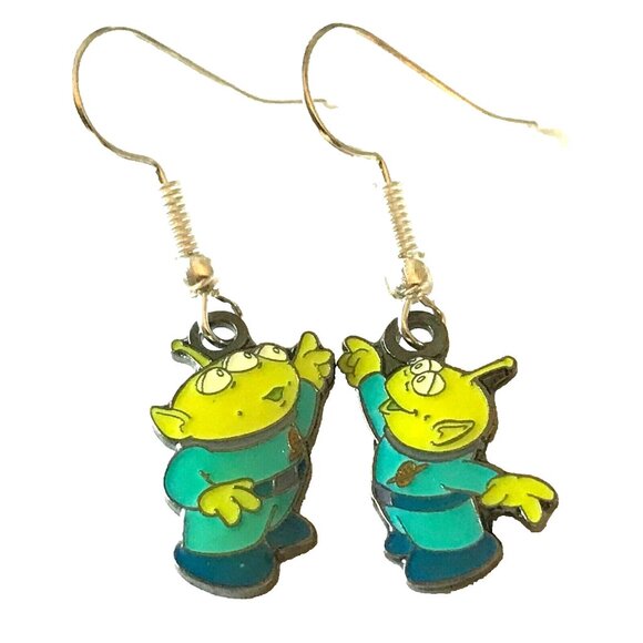 Disney Pixar Toy Story Earrings Little Green Men Aliens Disneyana Vintage - Picture 3 of 9
